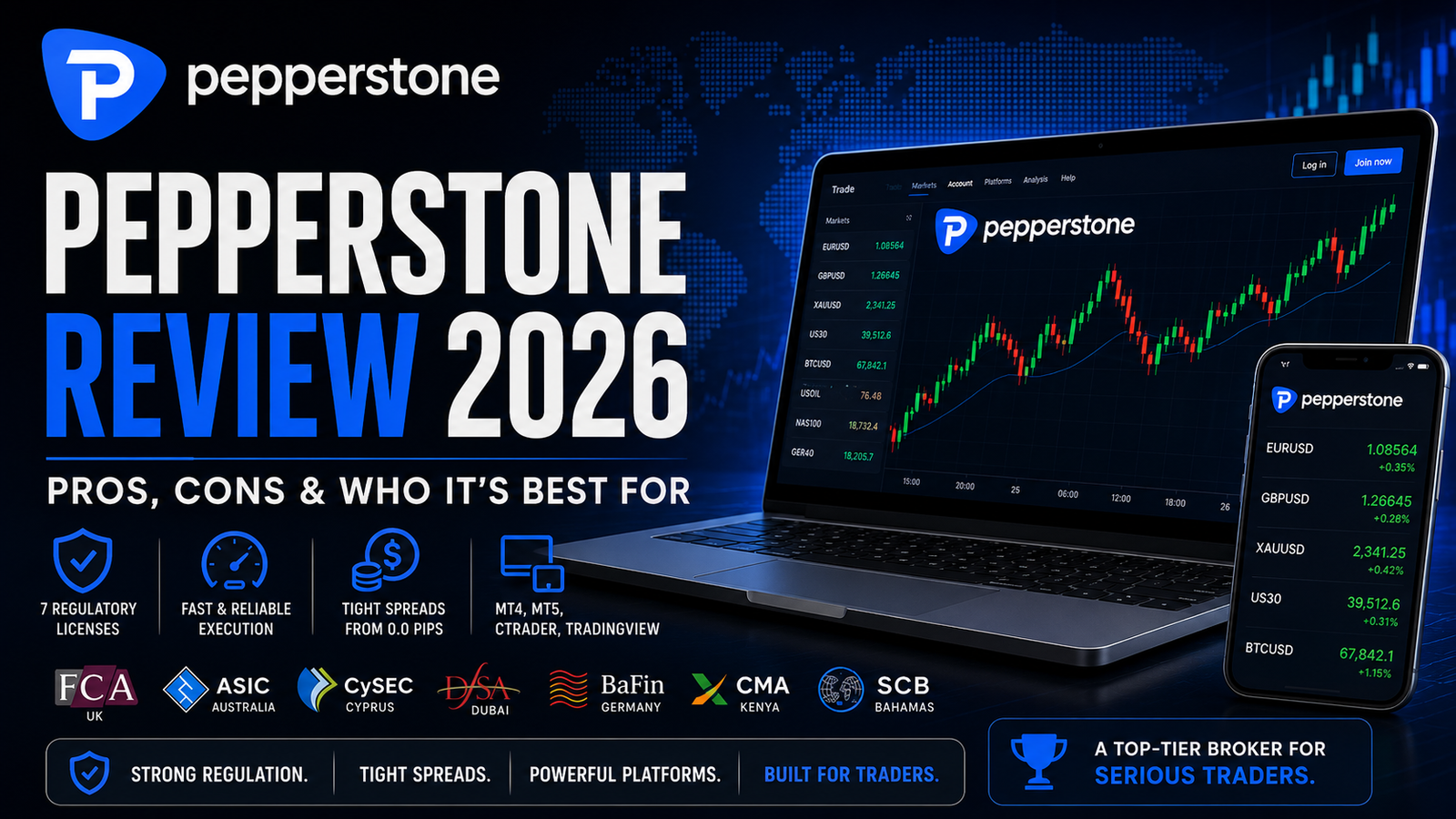 Pepperstone Review 2026 - Spreads, Fees, Regulation and Trading Platforms